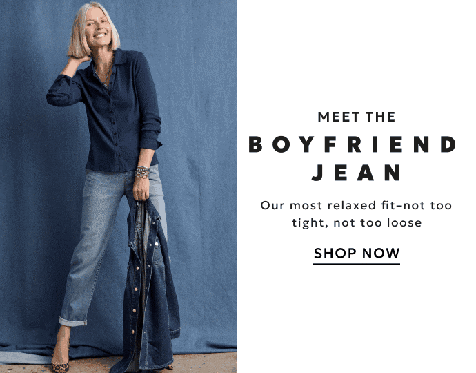 Pull-on boyfriend jeans
