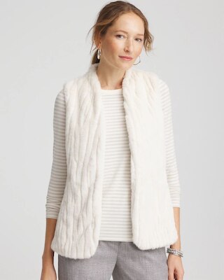 Elongated Faux Fur Vest