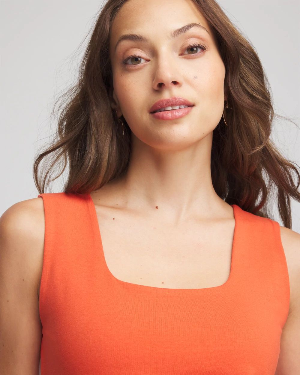 Jersey Knit Square-Neck Tank