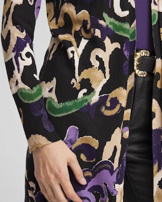 Scroll Print Cardigan click to view larger image.