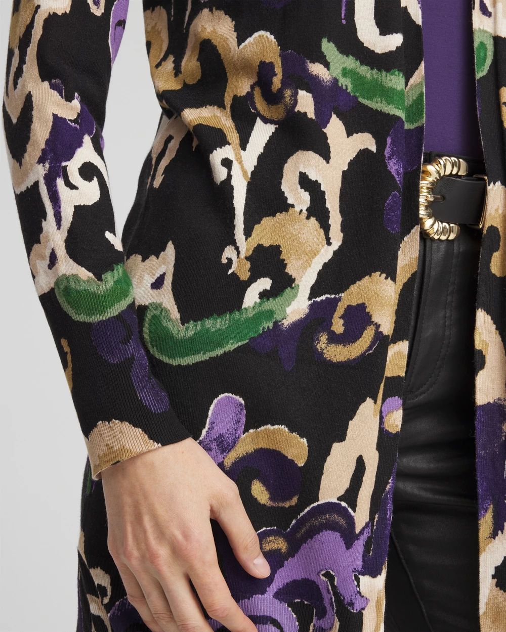 Scroll Print Cardigan