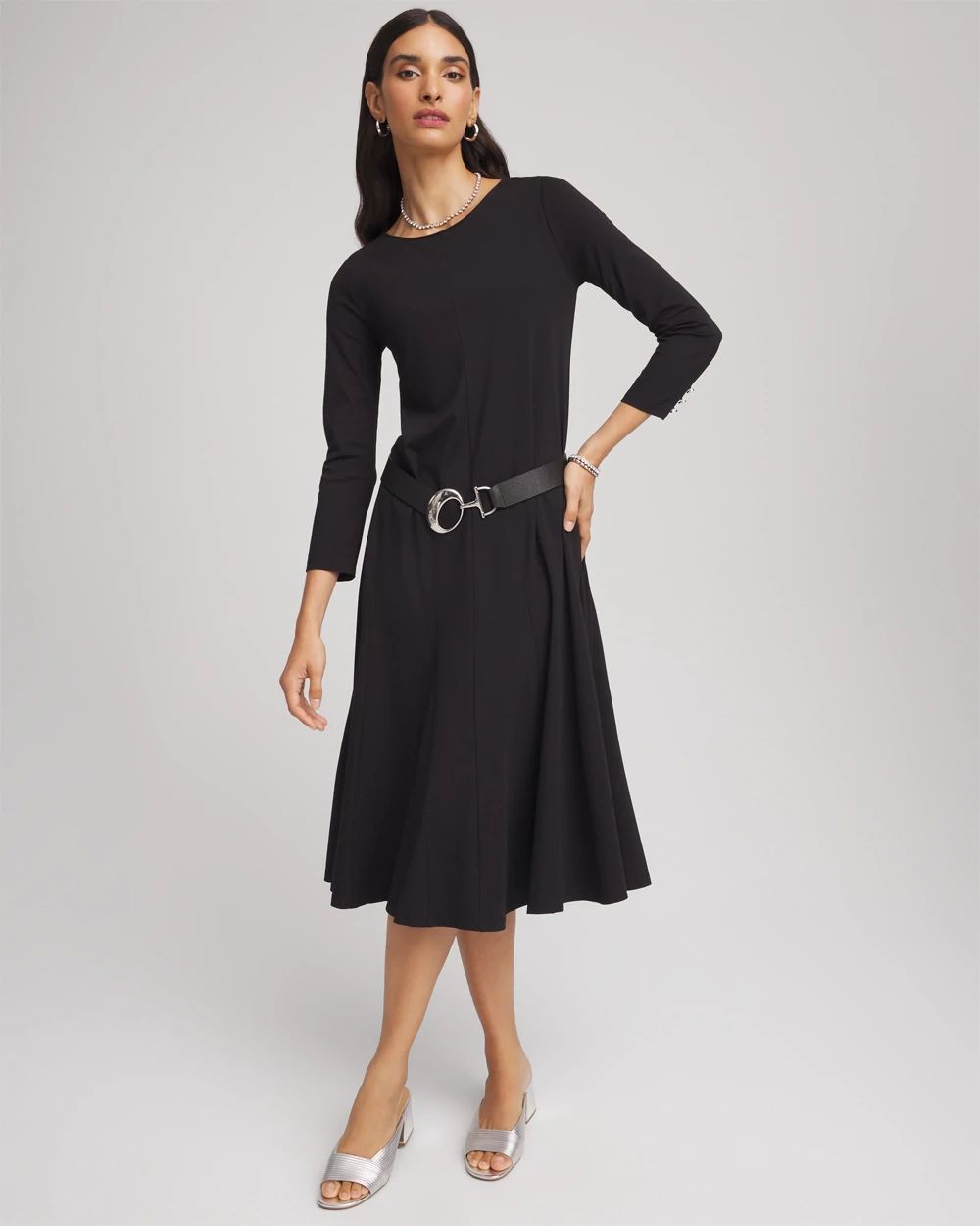 Ponte A-line Midi Dress click to view larger image.