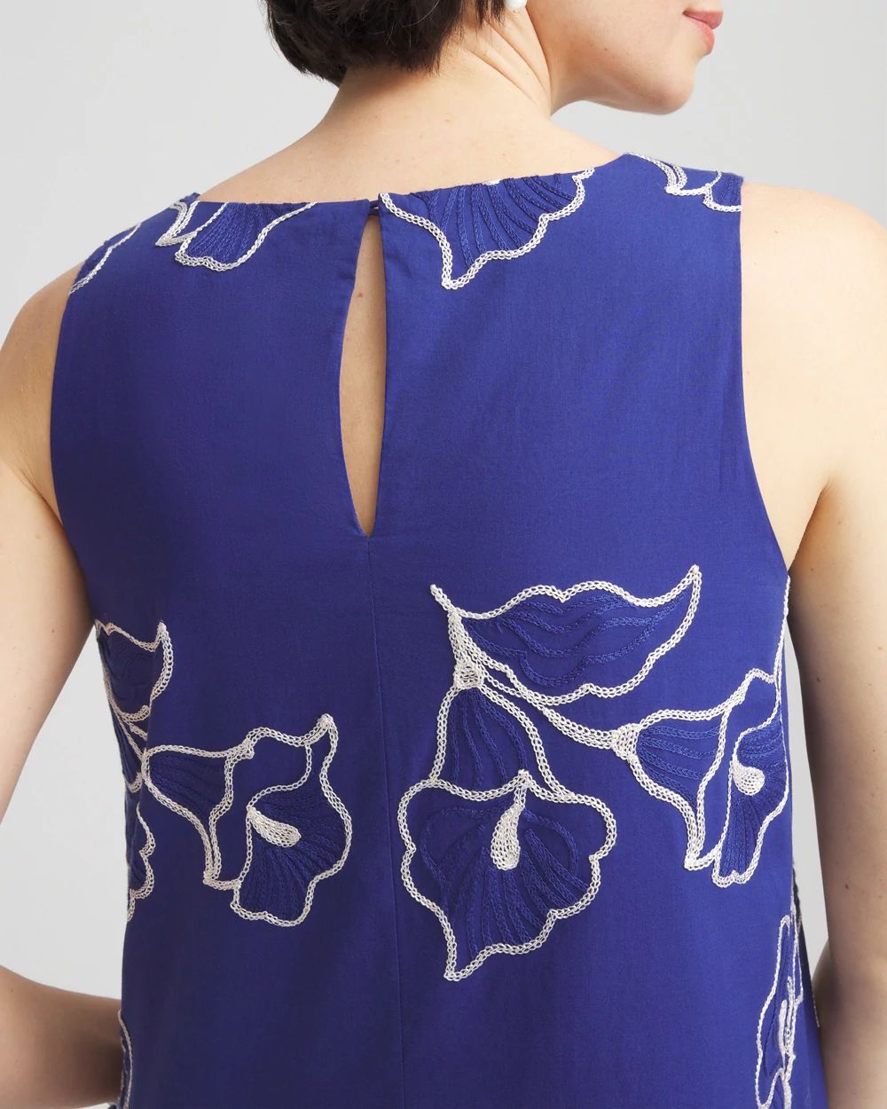 Embroidered Sleeveless Maxi Dress