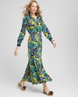 Petite Silky Twill Shirt Dress click to view larger image.