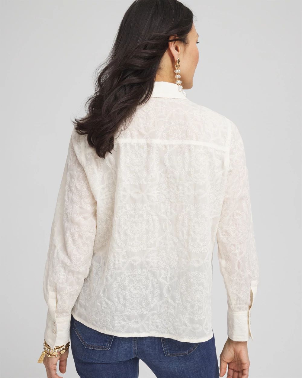 Embroidered Pocket Collared Shirt