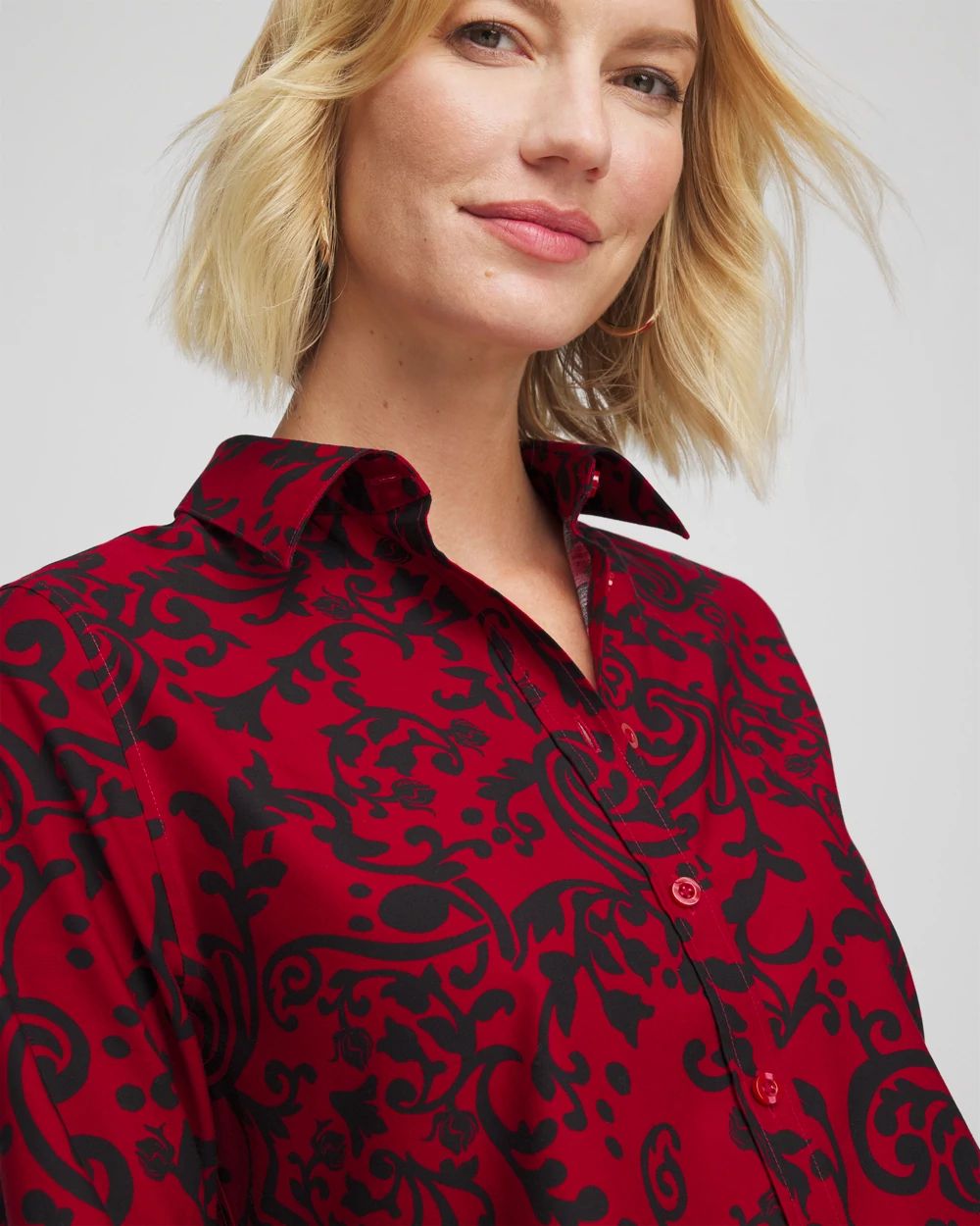 No Iron™ Vinstra Scrolls Shirt click to view larger image.