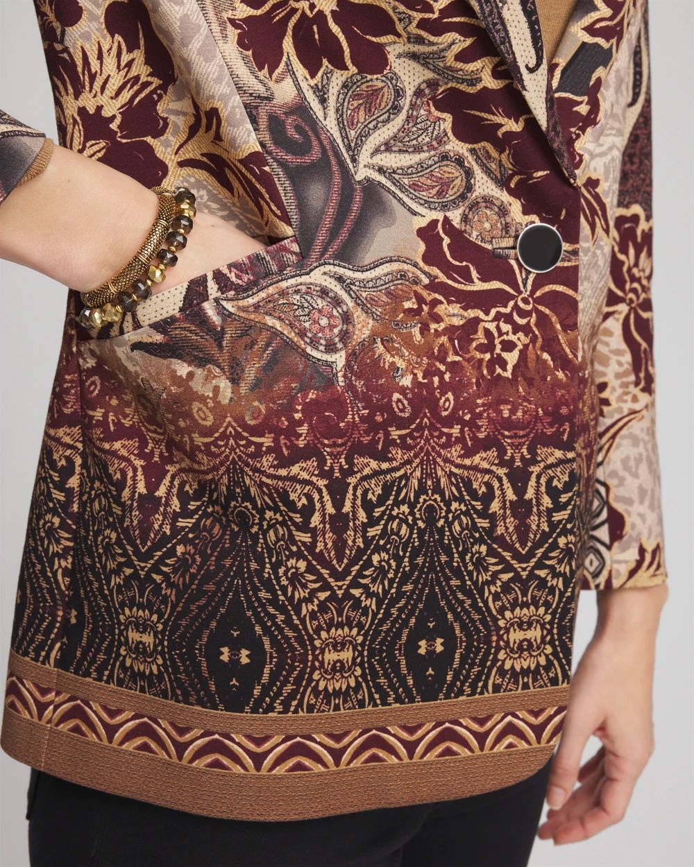 Artisanal Print Ponte Blazer click to view larger image.