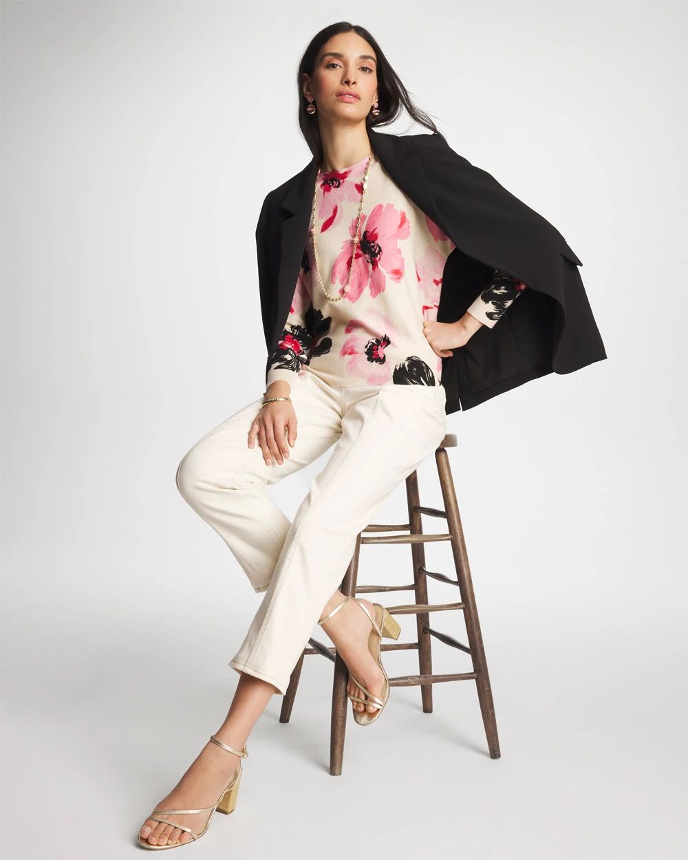 Printed Bateau Dolman Pullover click to view larger image.