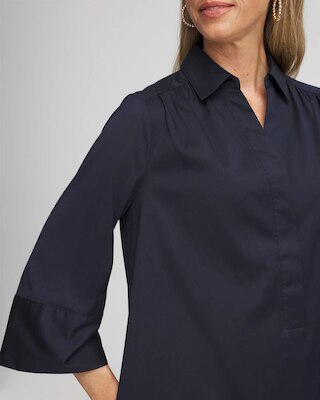 Cotton-Blend Popover Dress click to view larger image.