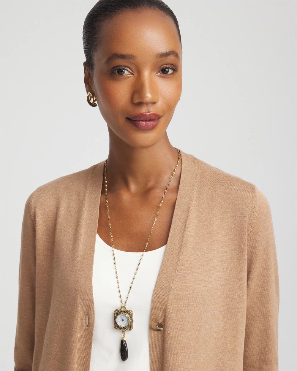 Clock Pendant Necklace