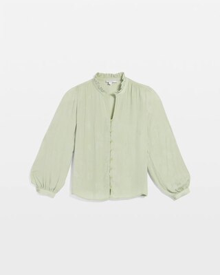 Jacquard Georgette Peasant Blouse click to view larger image.