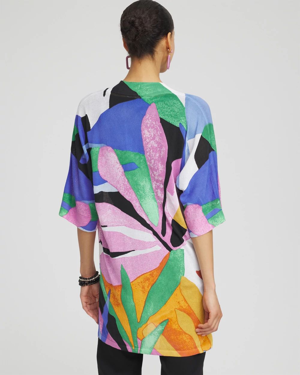 Summer Romance Tropical Midi Cardigan click to view larger image.