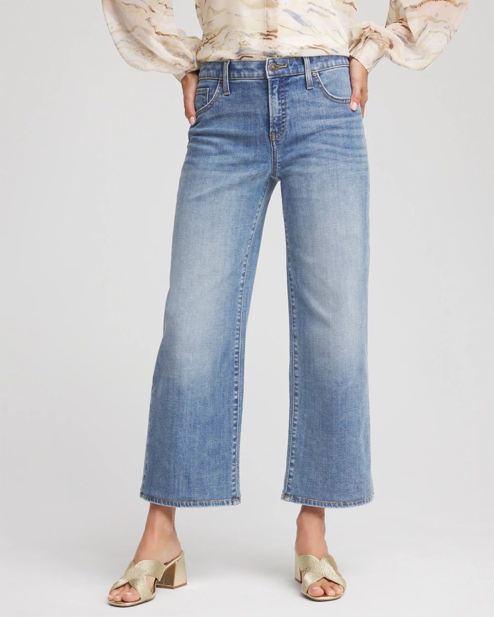 Girlfriend Wide-Leg Cropped Jean