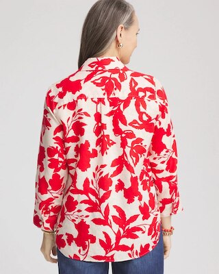 No Iron™ Floral Linen Shirt click to view larger image.