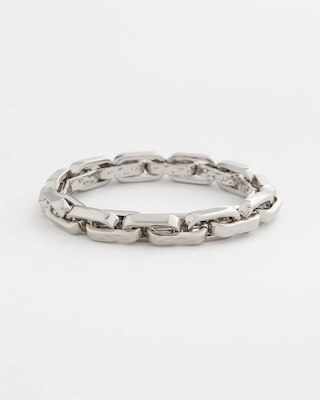 Silver Link Stretch Bracelet