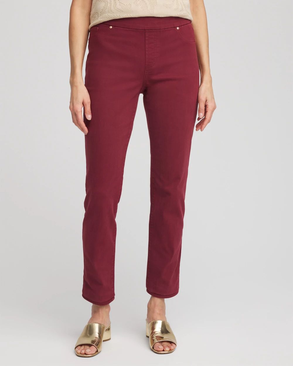 Denim Pull-On Ankle Jeggings