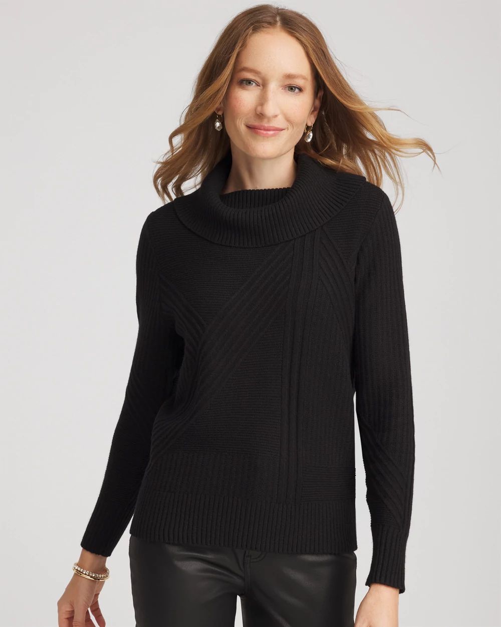Ribbed Cowlneck Sweater