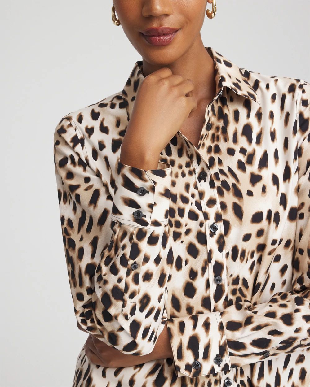 No Iron™ Animal Print Shirt click to view larger image.