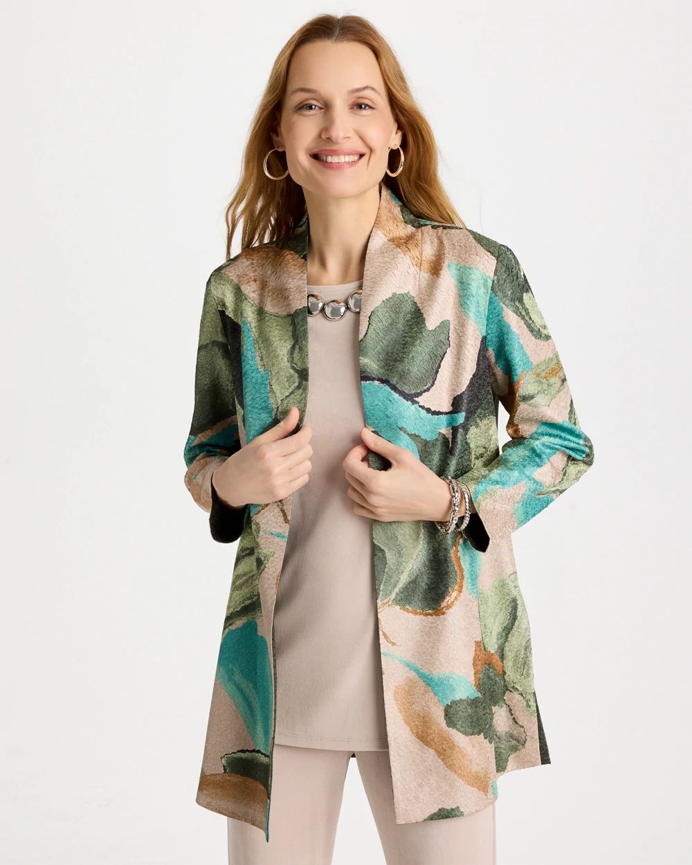 Travelers™ Soft Bloom Reversible Crushed Jacket click to view larger image.