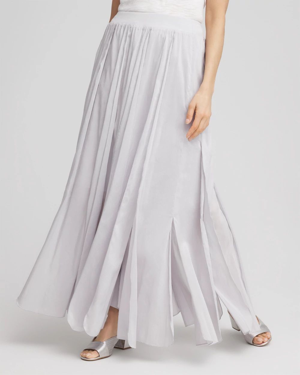 Cotton Silk Voile Maxi Skirt