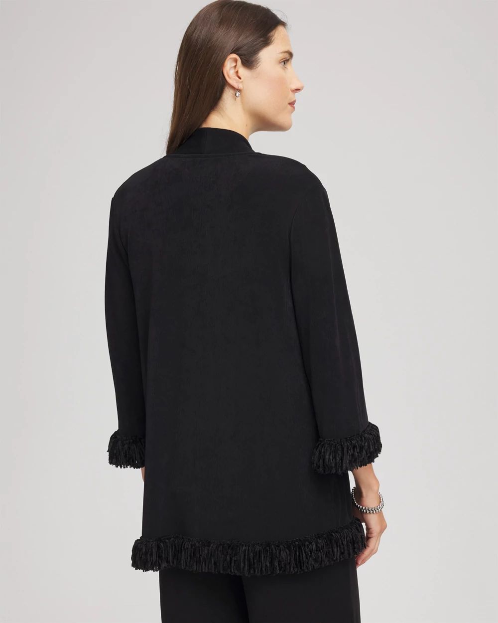Travelers™ Collection Fringe Hem Jacket click to view larger image.