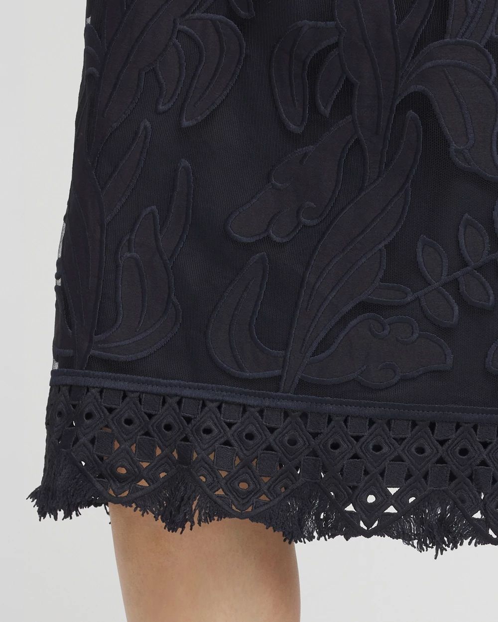 Travelers™ Mesh Appliqué Midi Dress