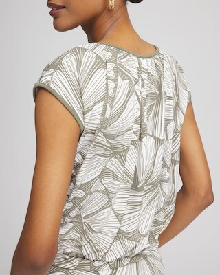 Travelers™ Abstract Leaf Print Knit Top click to view larger image.