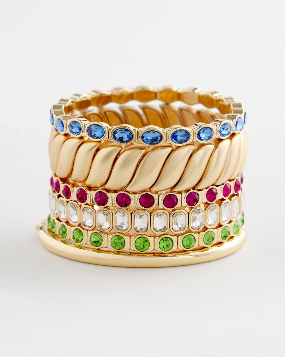 Small Faceted Stretch Bracelet click to view larger image.