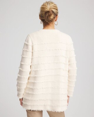 Fringe Ottoman Knit Cardigan click to view larger image.