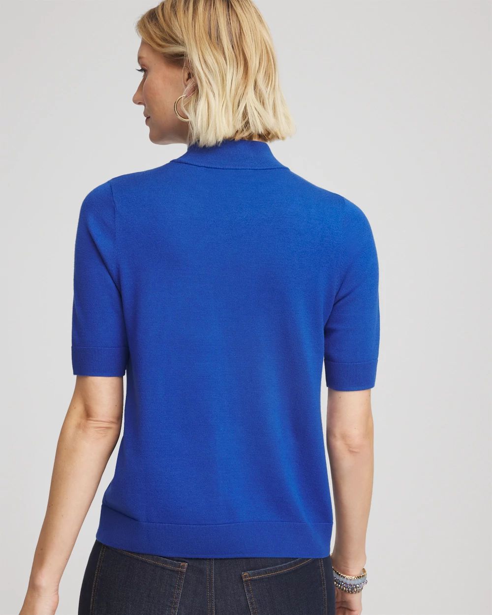 Ella Elbow Sleeve Mockneck Sweater