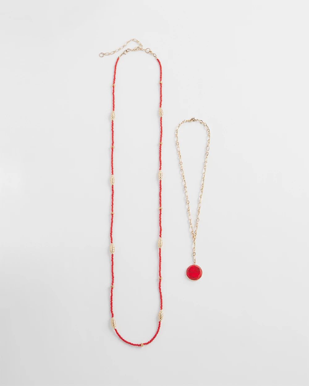 Convertible Beaded Pendant Necklace click to view larger image.