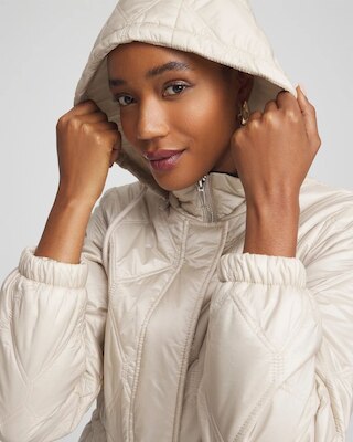 Zenergy® Water-Resistant Quilted Anorak Jacket click to view larger image.