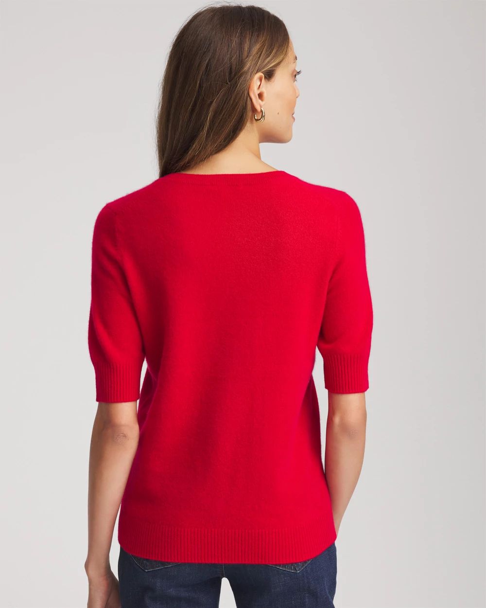 Crewneck Cashmere Pullover Sweater click to view larger image.