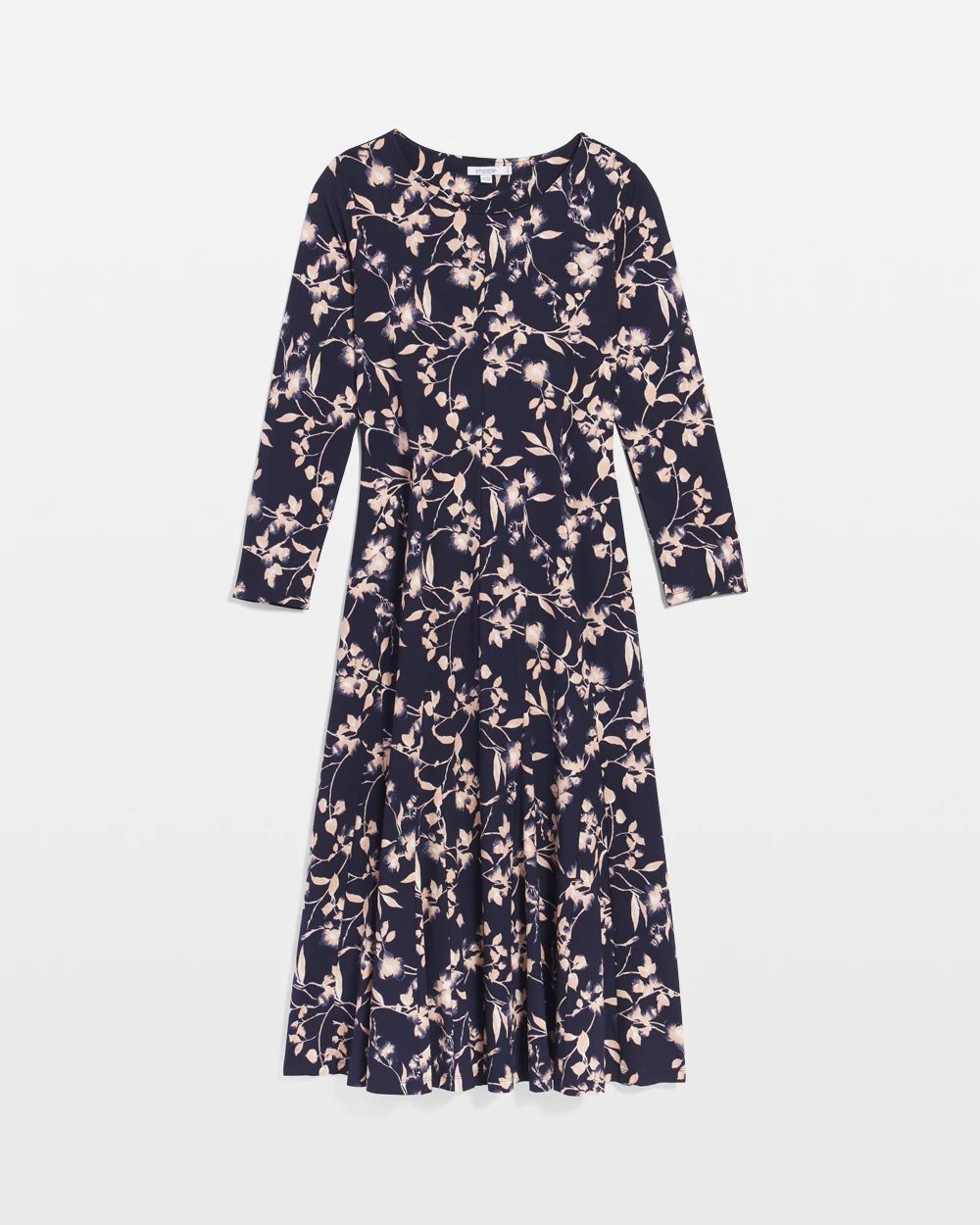 Printed Godet Popover Midi Dress click to view larger image.