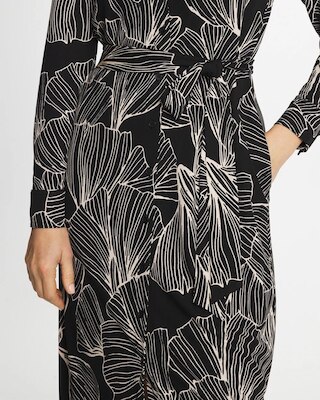 Printed Knit Shirtdress click to view larger image.