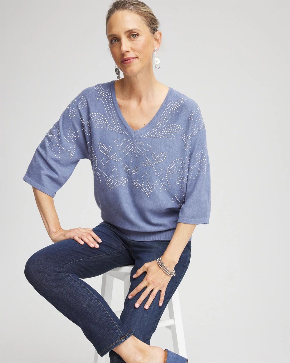 Dolman V-Neck Sweater click to view larger image.