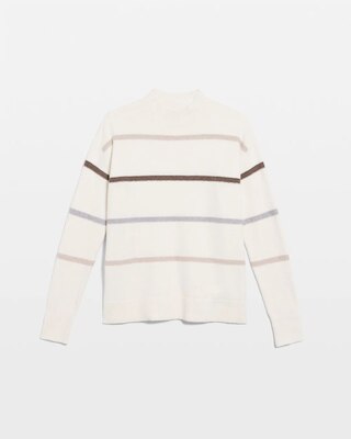 Sequined Stripe Pullover Sweater click to view larger image.