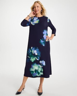 Floral Short Sleeve Maxi Dress click to view larger image.