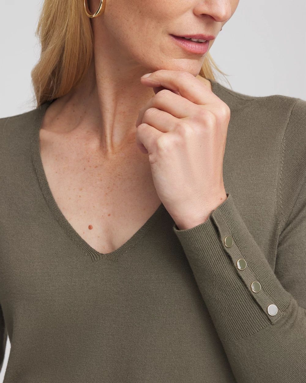 Ella V-Neck Pullover Sweater