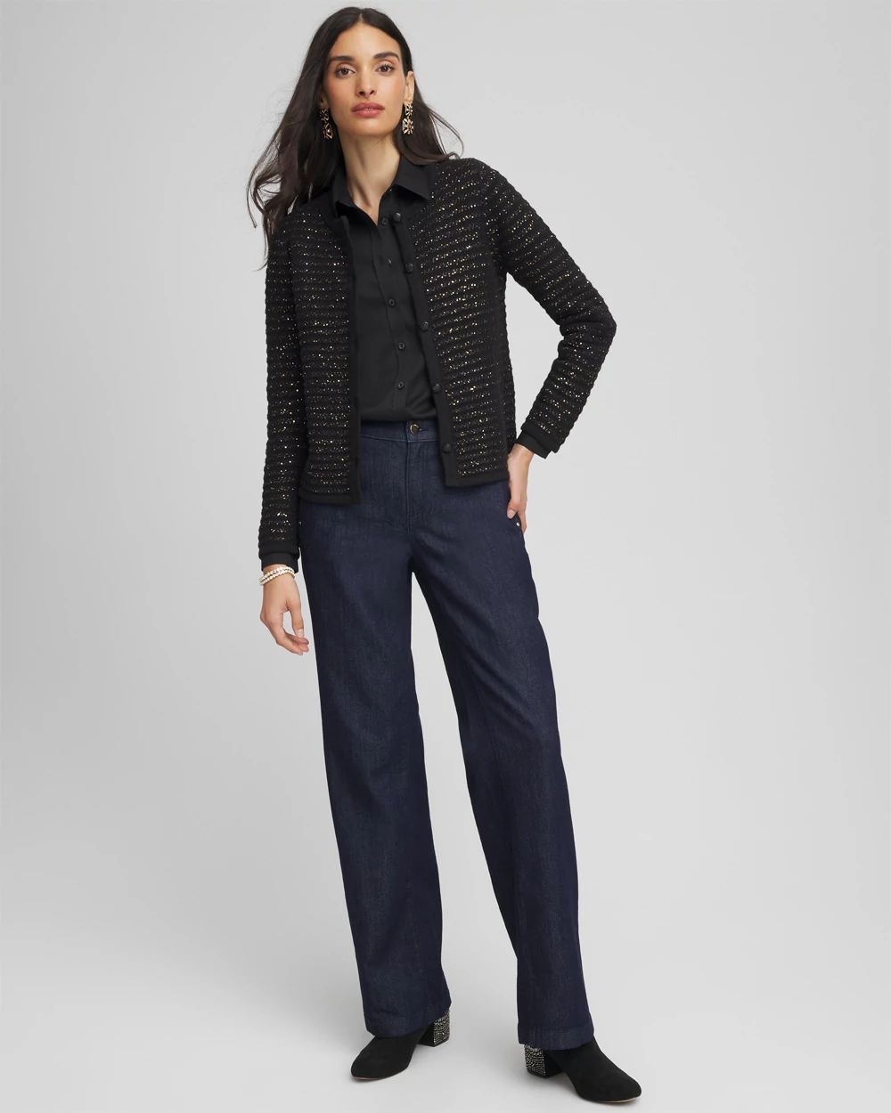 Shine Cropped Cardigan click to view larger image.