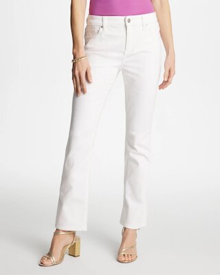 Cropped Girlfriend Kick-Flare Jeans