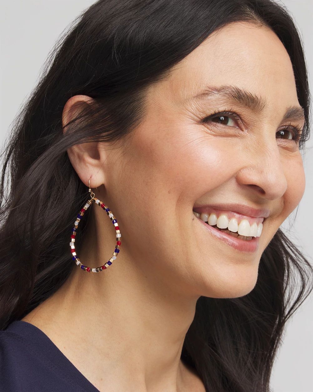 No Droop® Red White & Blue Earrings