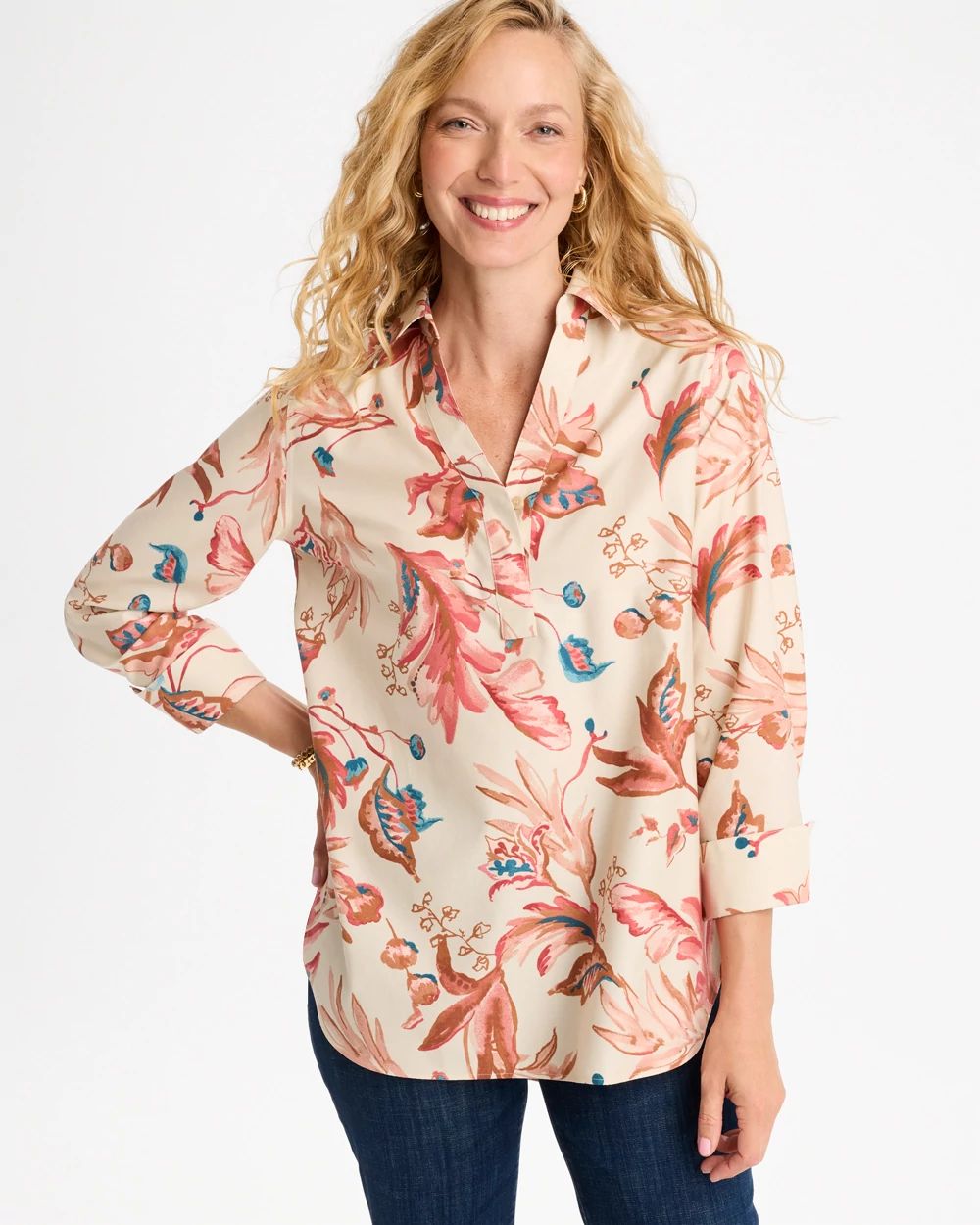 No Iron™ Stretch Desert Beauty Printed Tunic