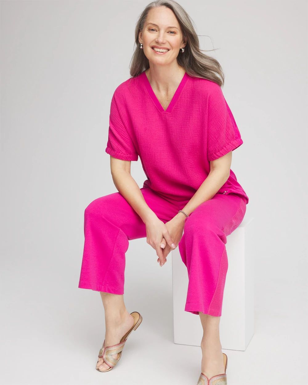 Zenergy® Gauze Lounge Shirt click to view larger image.