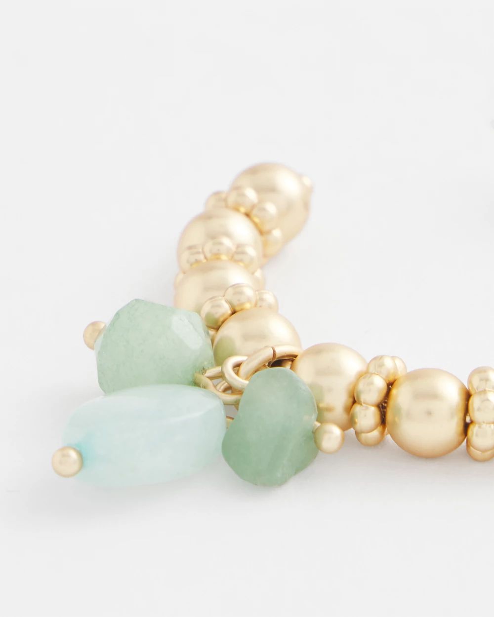 No Droop® Gem Beaded Hoop Earrings click to view larger image.