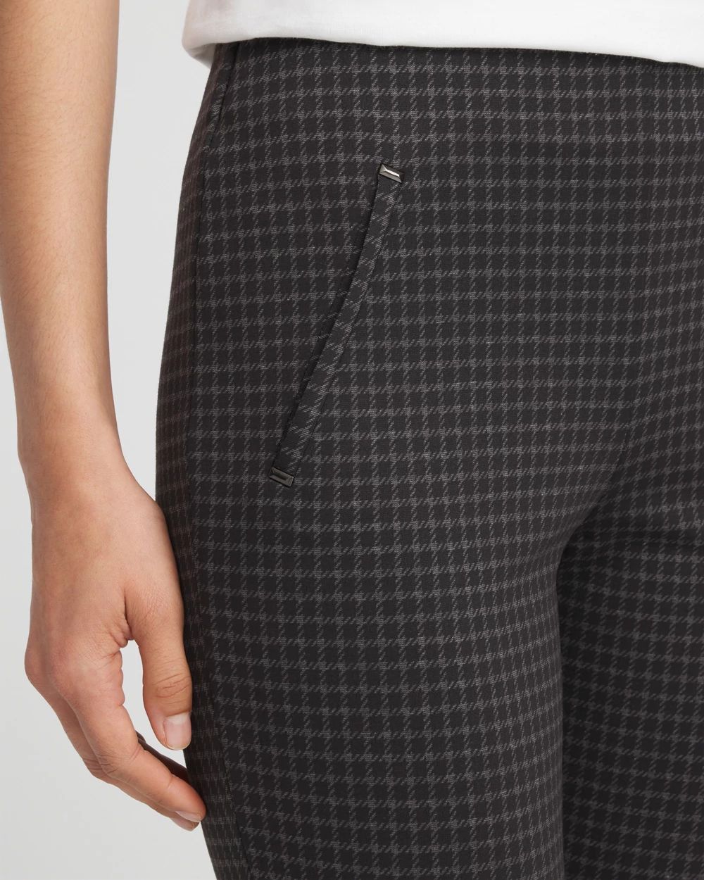 Juliet Tonal Check Ankle Pants