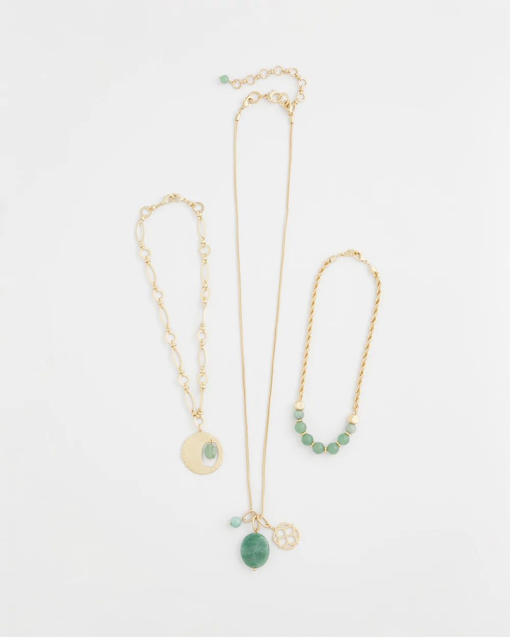 Convertible Triple-Strand Pendant Necklace