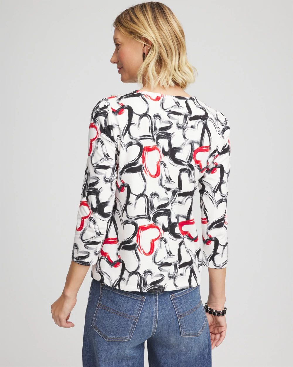 Love Brush Button Heart Tee click to view larger image.