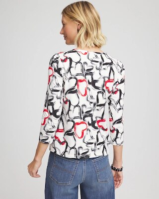 Love Brush Button Heart Tee click to view larger image.