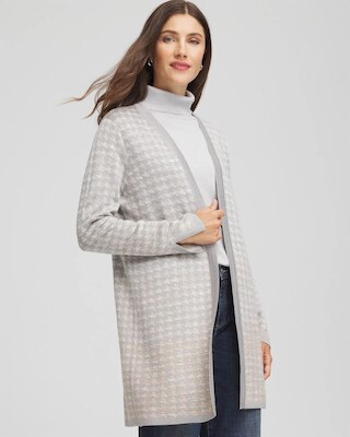 Metallic Herringbone Cardigan